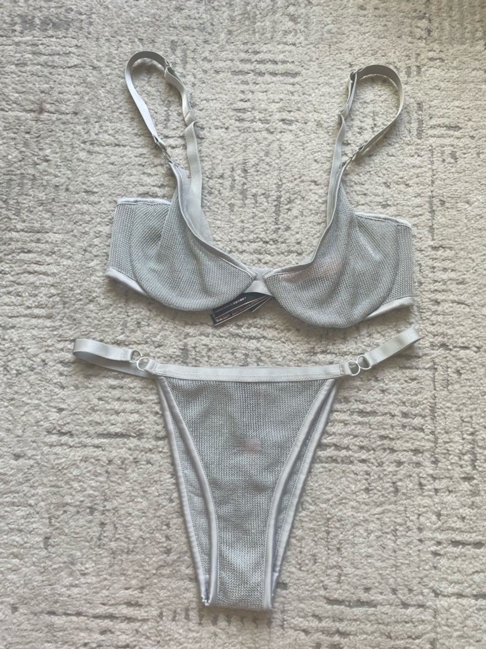 NWT Victorias Secret Sheer Mesh Underwire Bra and Panty Set